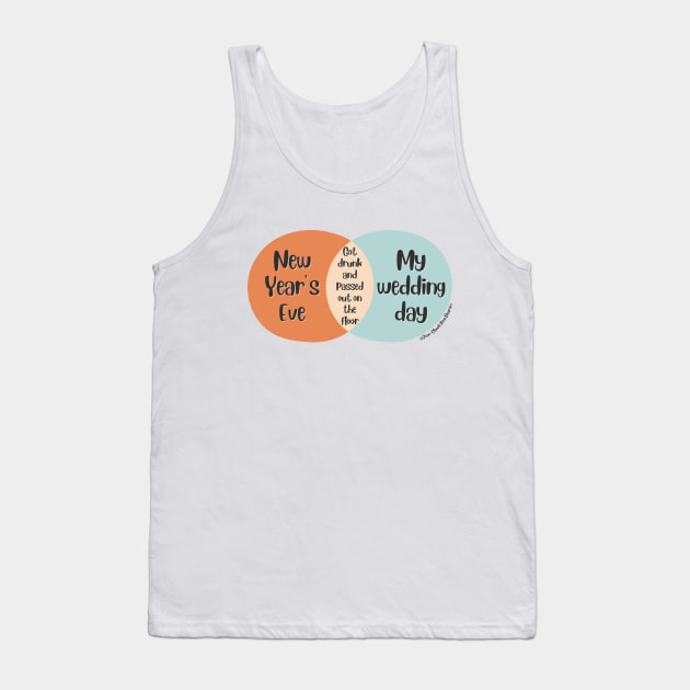 Venn Diagram 2023 New Year’s Eve vs. My wedding day: Drunk Tank Top by Jean-Claude Venn-Diagram